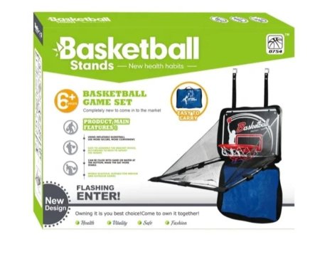 🏀 طقم سلة كرة سلة للباب مع شبكة تجميع